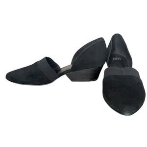 EILEEN FISHER Marra d'Orsay Black‎ Suede Pointed Toe Pump Women's Size 13